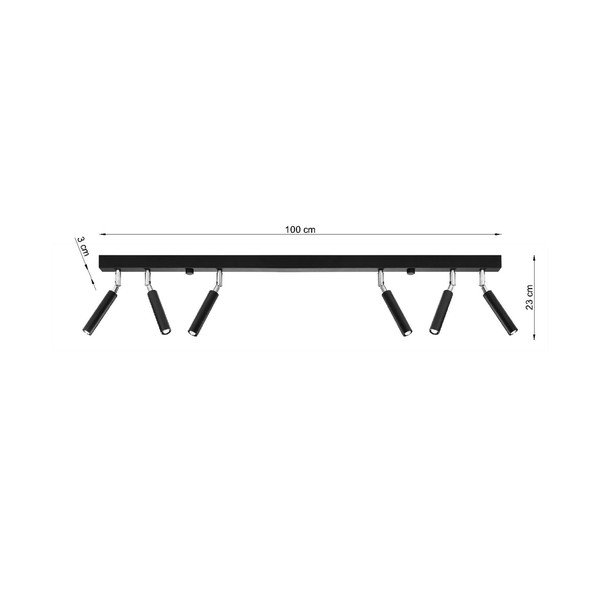 Czarna lampa sufitowa Sollux Tiden Sei-image-2