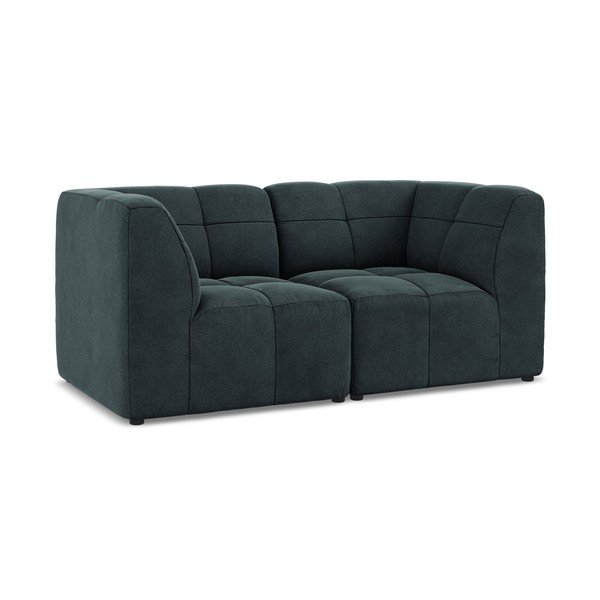 Niebieska aksamitna sofa 180 cm Aloha – Makamii-image-2