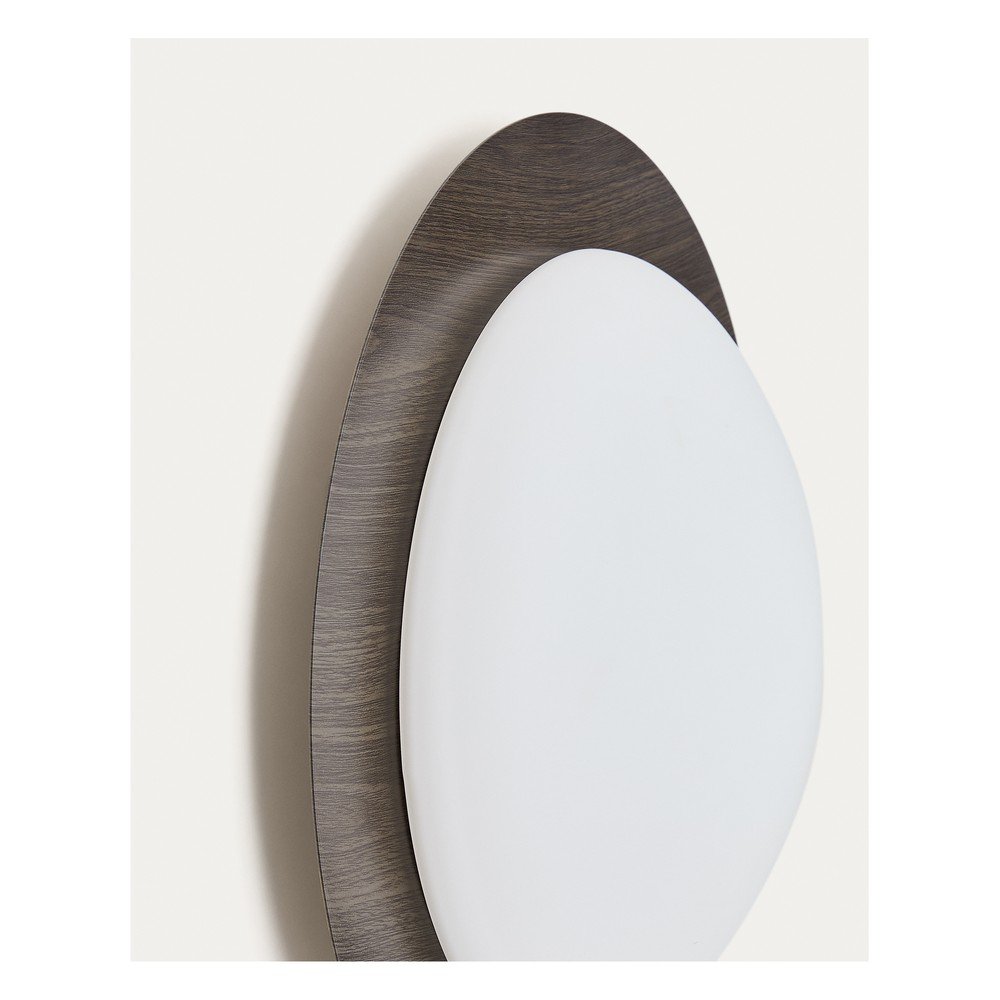 Ciemnobrązowy metalowy kinkiet LED ø 40 cm Novae – Kave Home (zdjęcie 4)