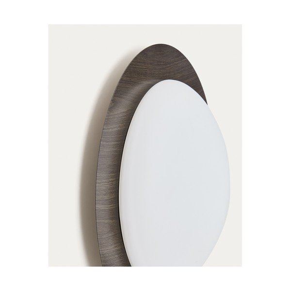 Ciemnobrązowy metalowy kinkiet LED ø 40 cm Novae – Kave Home-image-3