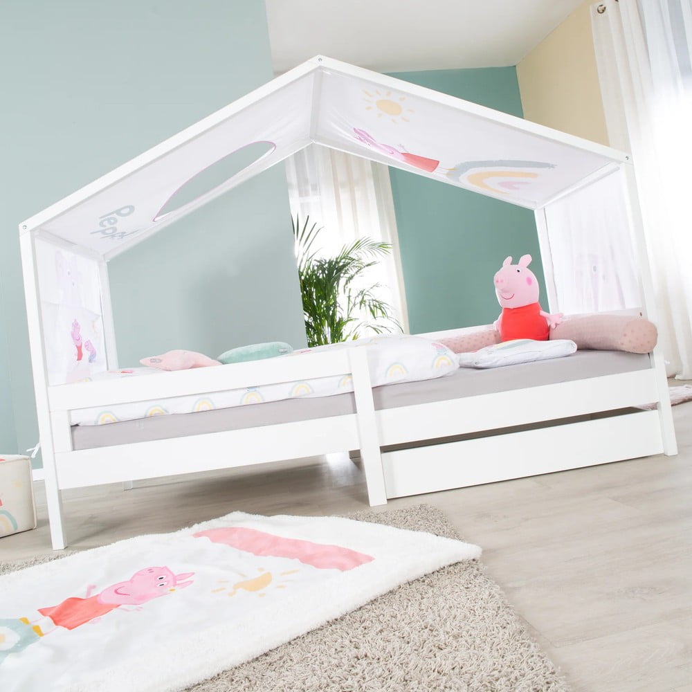 Białe łóżko dziecięce w kształcie domku 90x200 cm – Roba (zdjęcie 9)