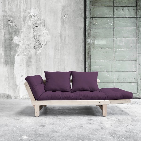 Sofa rozkładana Beat Beech/Purple