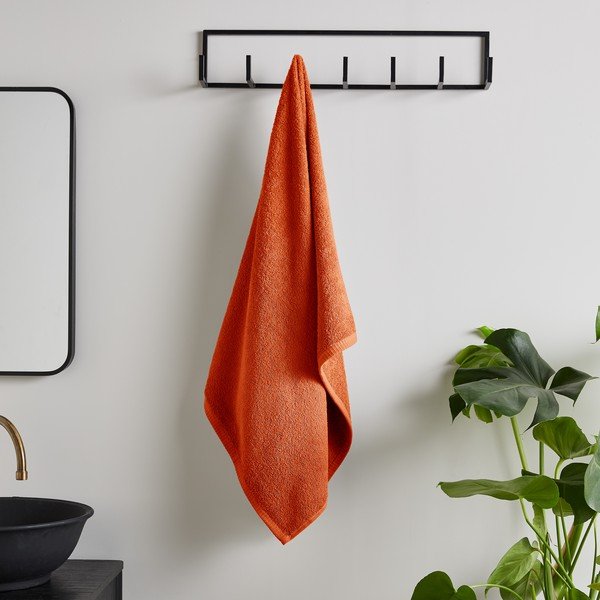 Pomarańczowe bawełniane ręczniki zestaw 8 szt. szybkoschnące Quick Dry – Catherine Lansfield-image-4