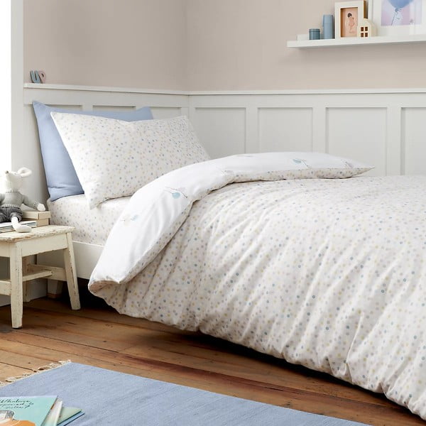 Flanelowa pościel dziecięca do łóżeczka 120x150 cm Balloons Spot – Bianca-image-2