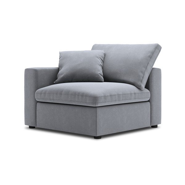 Szara narożna część sztruksowej sofy modułowej Windsor & Co Sofas Galaxy, lewostronna-image-2