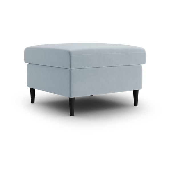 Jasnoniebieski aksamitny podnóżek Kyoto – Cosmopolitan Design-image-1