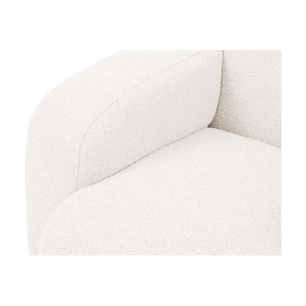 Biały narożnik z materiału bouclé (prawostronny) Molino – Micadoni Home-image-1