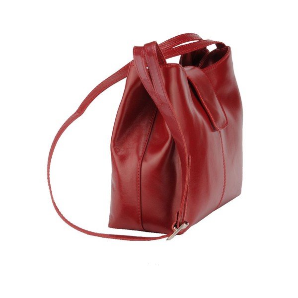 Torebka skórzana Kiwi, czerwona-image-3