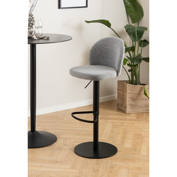 Czarno-szary hoker z regulowaną wysokością (wysokość siedziska 55 cm) Patricia – Actona-image-2