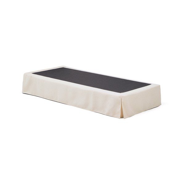 Białe tapicerowane łóżko jednoosobowe bez zagłówka 90x200 cm Jaira – Kave Home