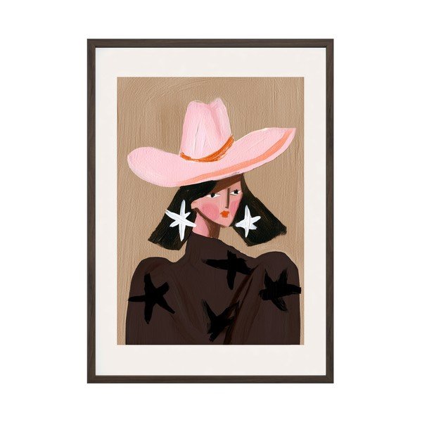 Obraz drukowany z ramą w zestawie 50x70 cm Cowgirl – Styler