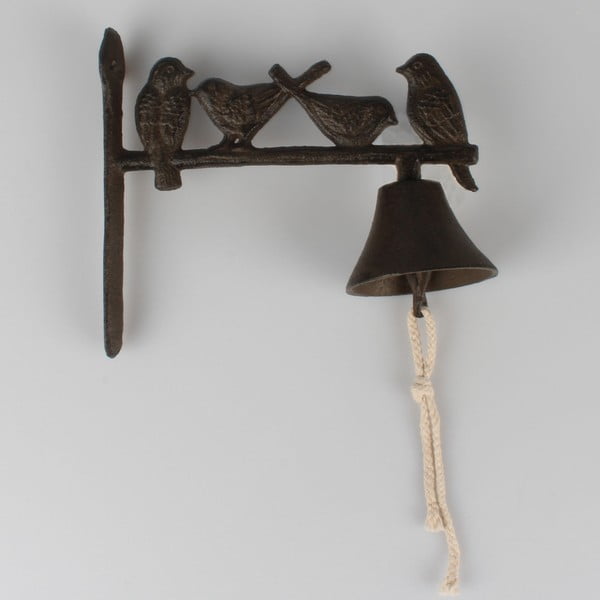 Żeliwny dzwonek z ptaszkami Dakls Rustico