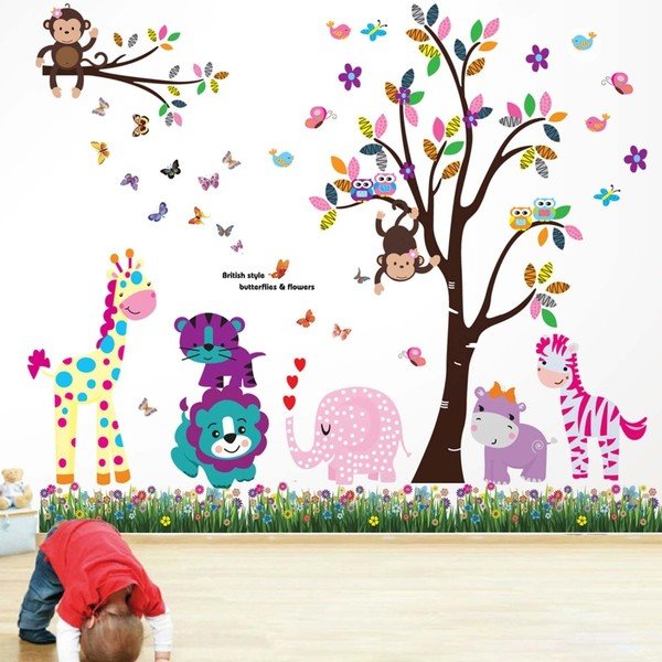 Naklejka WALPLUS Happy Animals Tree-image-1