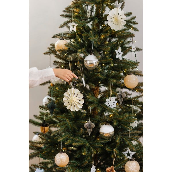 Papierowa ozdoba świąteczna wykonana ręcznie ø 10 cm Honeycomb Snowflake – Sass & Belle-image-2