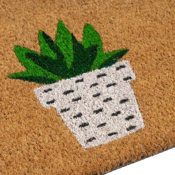 Wycieraczka z włókna kokosowego 25x75 cm Cactus – Casa Selección-image-1