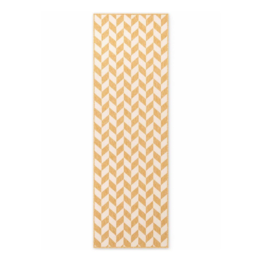 Chodnik odpowiedni na zewnątrz w kolorze ochry/kremowy 80x200 cm Haringey Terrick – Ted Baker