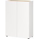 Biała szafka w dekorze dębu 74x105x33 cm Alviano – Germania