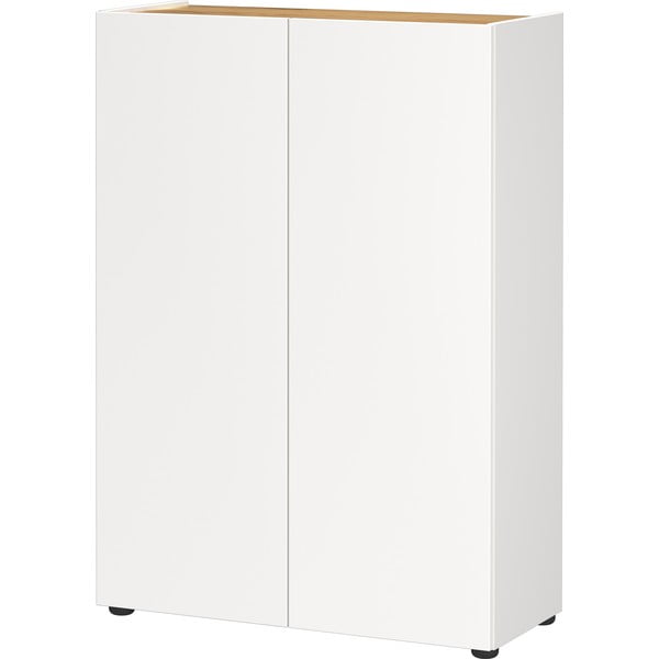 Biała szafka w dekorze dębu 74x105x33 cm Alviano – Germania