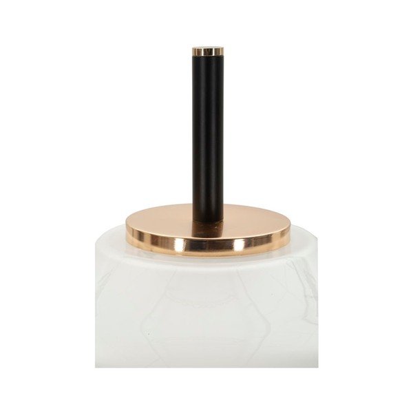 Biało-czarna lampa stojąca ze szklanym kloszem (wysokość 168 cm) Vintage – Mauro Ferretti-image-4