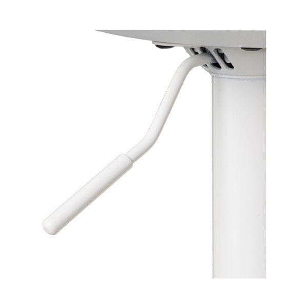 Białe hokery z imitacji skóry z regulowaną wysokością zestaw 2 szt. (wysokość siedziska 56,5 cm) – Casa Selección-image-2