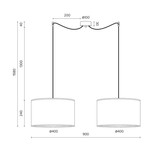 Biała podwójna lampa wisząca Sotto Luce Mika-image-4