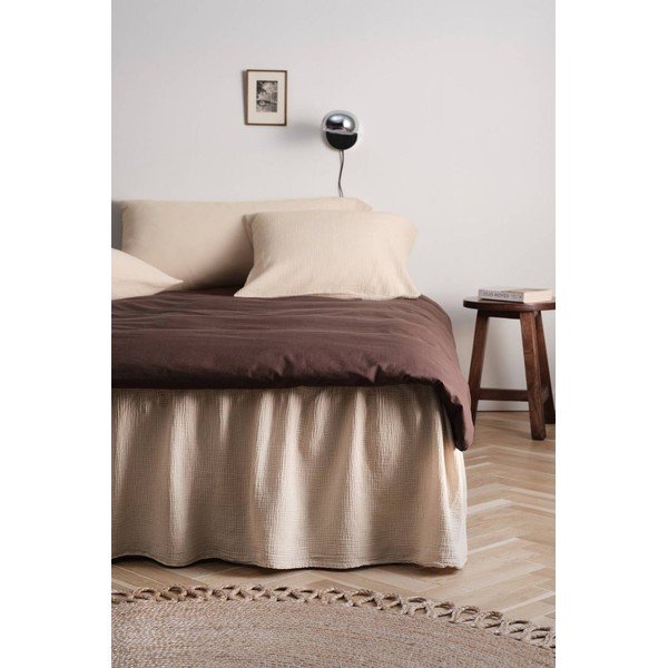 Beżowa narzuta muślinowa 180x200 cm Amilia – Jotex-image-1