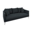 Ciemnoszara sofa  z tkaniny szenilowej 200 cm Freya – Ropez