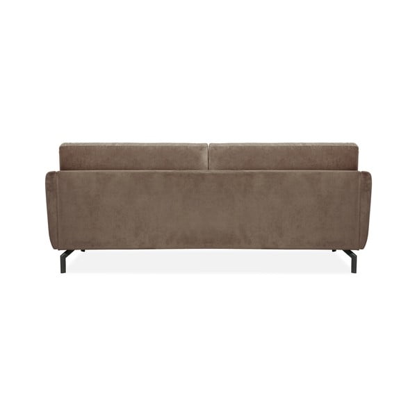 Brązowoszara sofa z aksamitnym obiciem Scandic Magic, szer. 230 cm-image-3
