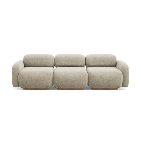 Beżowa sofa modułowa z materiału bouclé 270 cm Ailani – Makamii
