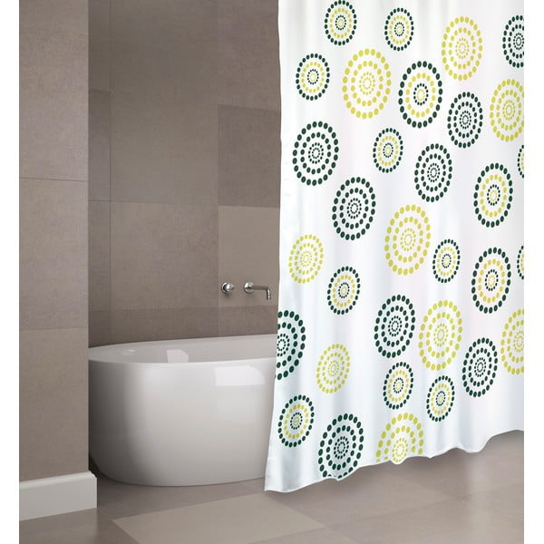 Zasłona prysznicowa 180x200 cm Dots – MSV-image-2