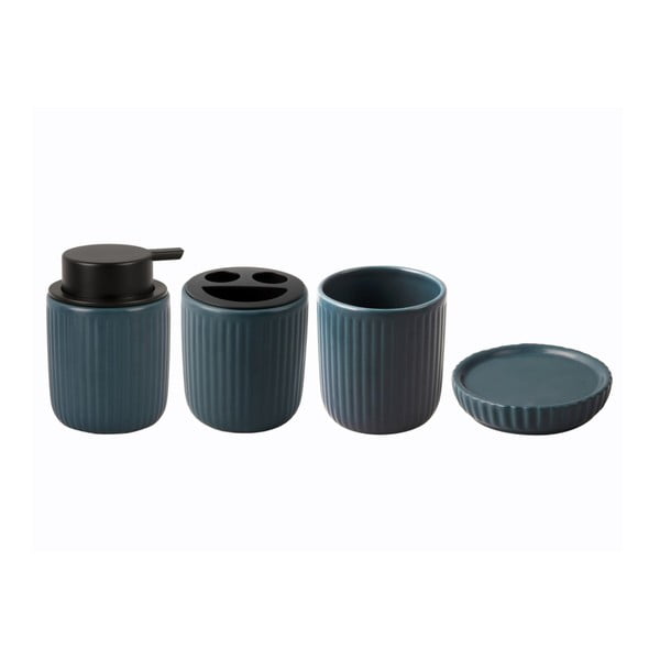 Niebieski ceramiczny zestaw akcesoriów łazienkowych Neat – PT LIVING