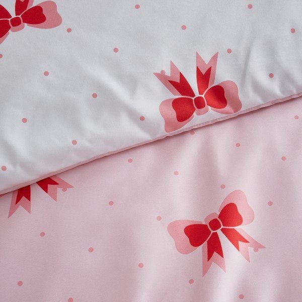 Różowa pościel jednoosobowa 135x200 cm Dotty Bows – Sassy B-image-4
