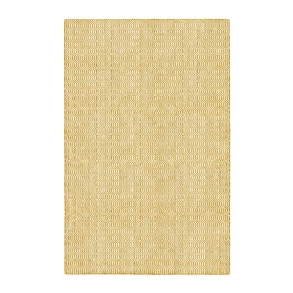 Żółty dwustronny dywan zewnętrzny Green Decore Viva, 60x90 cm
