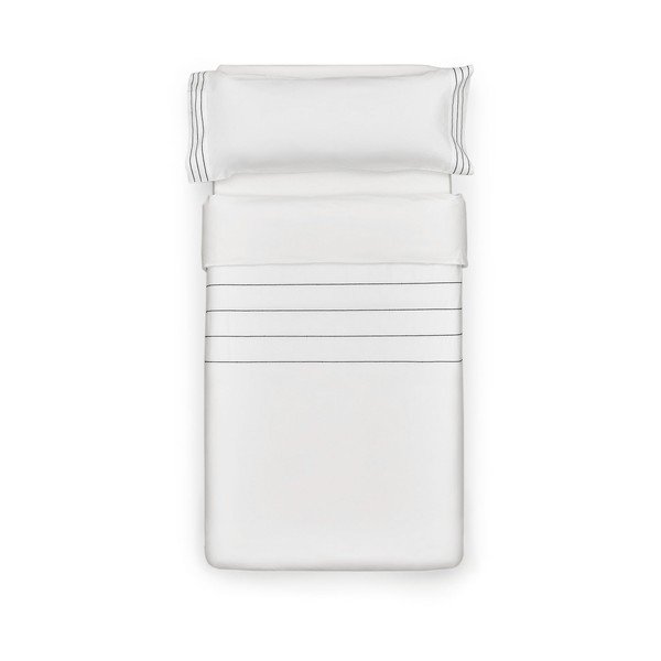 Biała pościel jednoosobowa z perkalu bawełnianego 150x220 cm Cintia – Kave Home