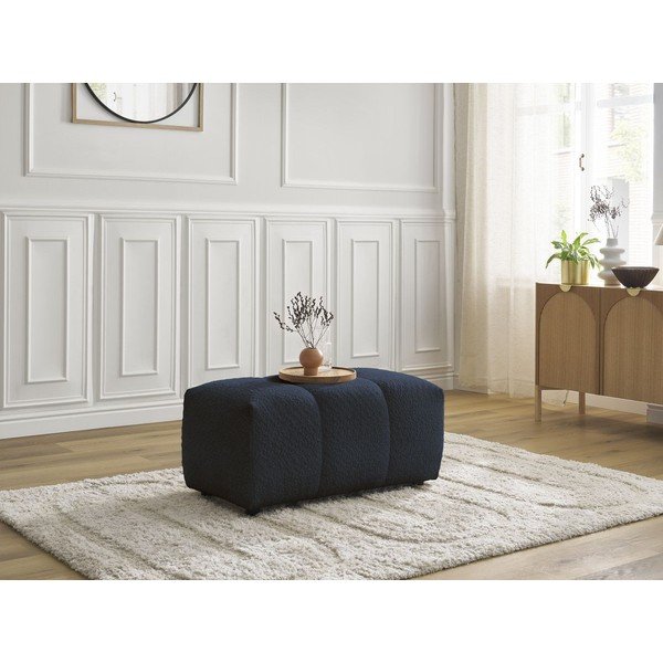 Niebieski podnóżek z materiału bouclé Roxelane – Bobochic Paris-image-4