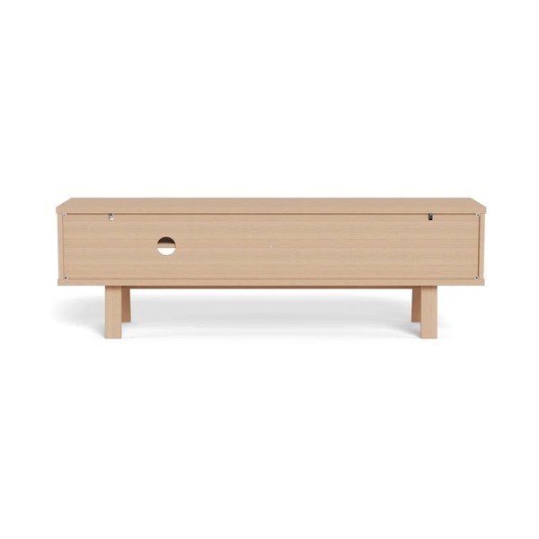 Fornirowana szafka pod TV w jasnym naturalnym kolorze 160x50x40 cm Lamberth – Actona-image-3