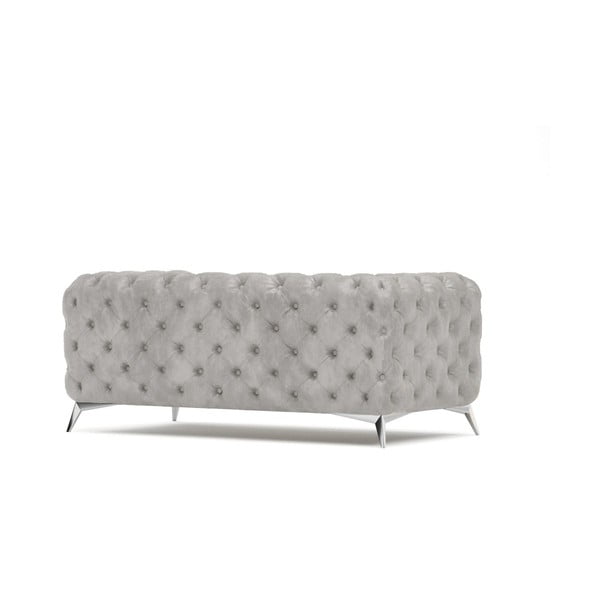 Jasnoszara aksamitna sofa 185 cm Chelsea – Ropez-image-2