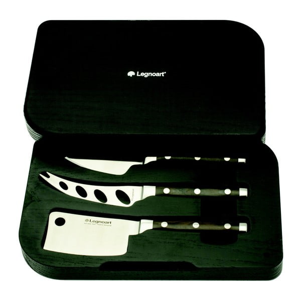Zestaw
  3 noży do serów  w opakowaniu
  podarunkowym Legnoart Latte Wenghe