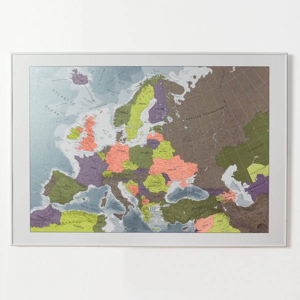 Mapa Europy w przezroczystym opakowaniu The Future Mapping Company Europe, 100x70 cm