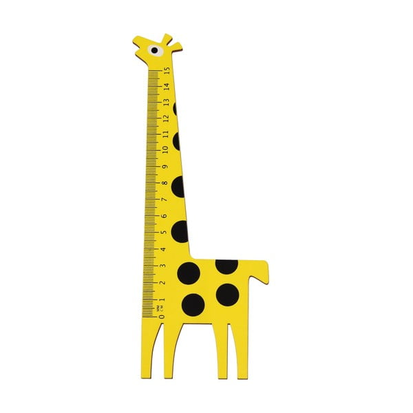 Drewniana linijka w kształcie żyrafy Rex London Yellow Giraffe