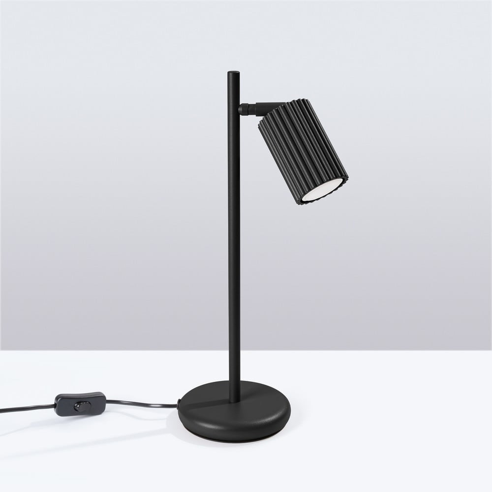Czarna lampa stołowa (wysokość 43 cm) Gleam – Sollux (zdjęcie 8)