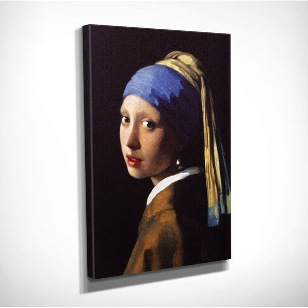 Reprodukcja obrazu na płótnie Johannes Vermeer The Girl with Pearl, 30x40 cm-image-3