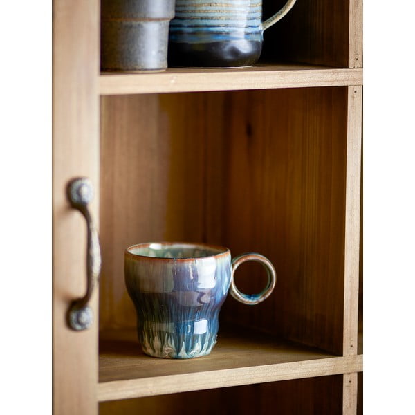 Niebieskie kamionkowe filiżanki zestaw 4 szt. 300 ml Nigel – Bloomingville-image-2