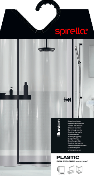 Zasłona prysznicowa 180x200 cm Illusion – Spirella-image-1