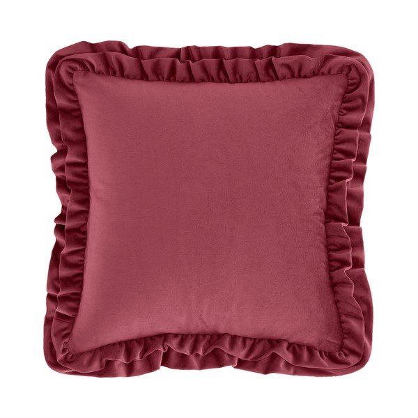 Aksamitna poduszka dekoracyjna 43x43 cm Velvet Double Frill – Catherine Lansfield