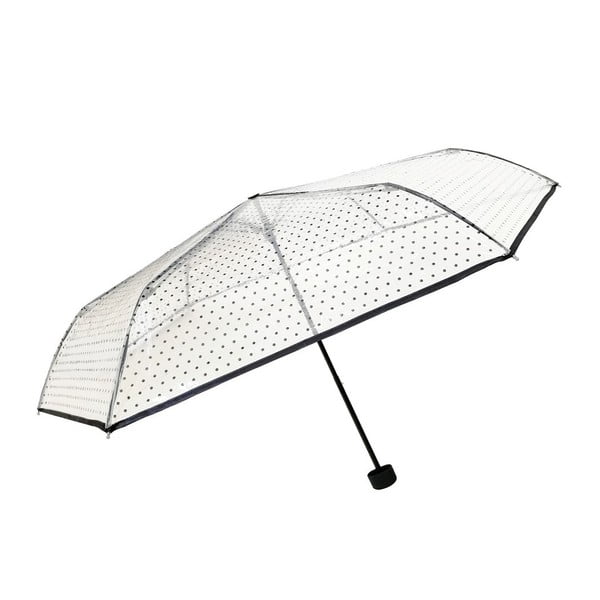 Przezroczysta parasolka Ambiance Black Polka Dots, ⌀ 97 cm