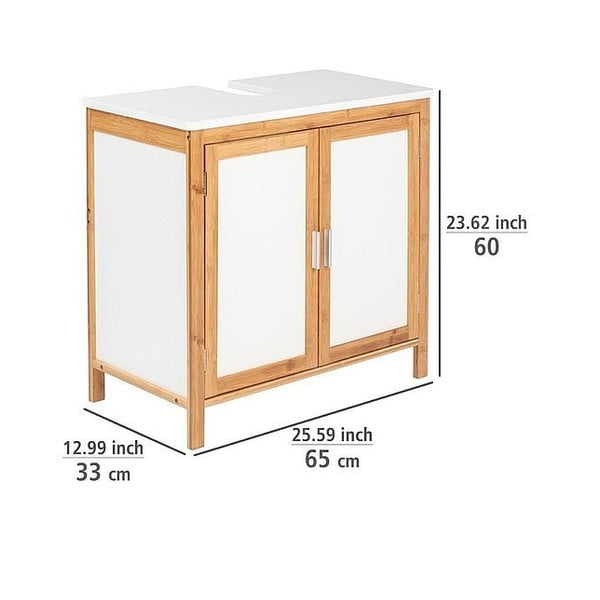 Szafka łazienkowa z drewna bambusowego Wenko Finja-image-4
