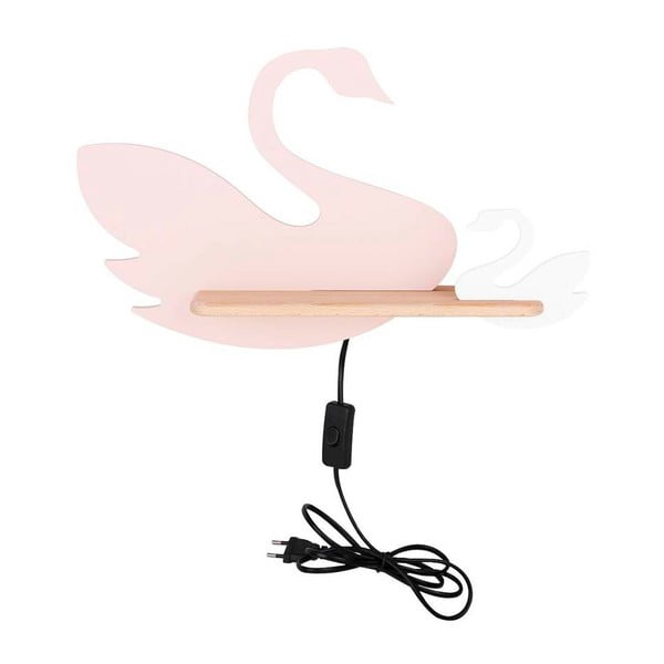 Biało-różowa lampa dziecięca Swan – Candellux Lighting