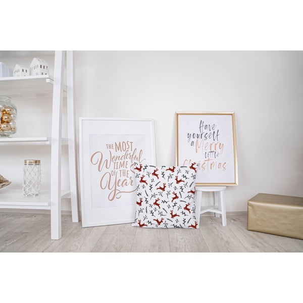 Świąteczna poduszka z poszewką z bawełny Butter Kings Deer, 45x45-image-1