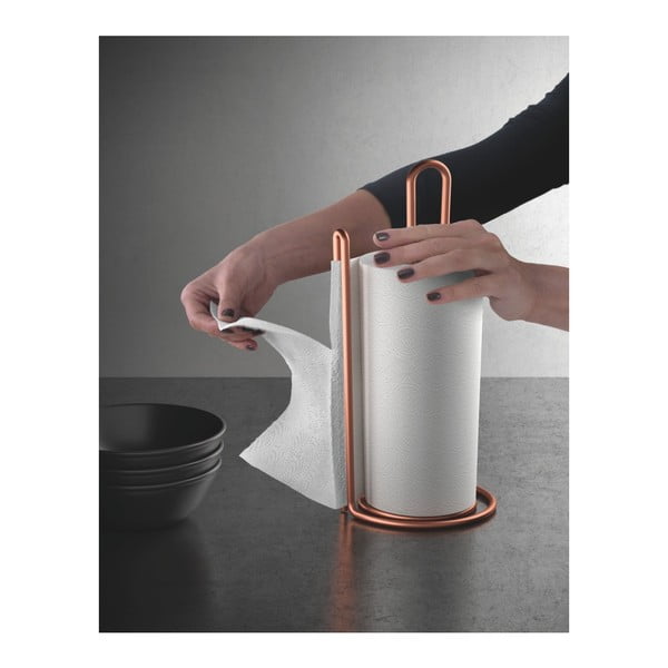 Stojak na ręczniki papierowe w kolorze miedzi Metaltex-image-1